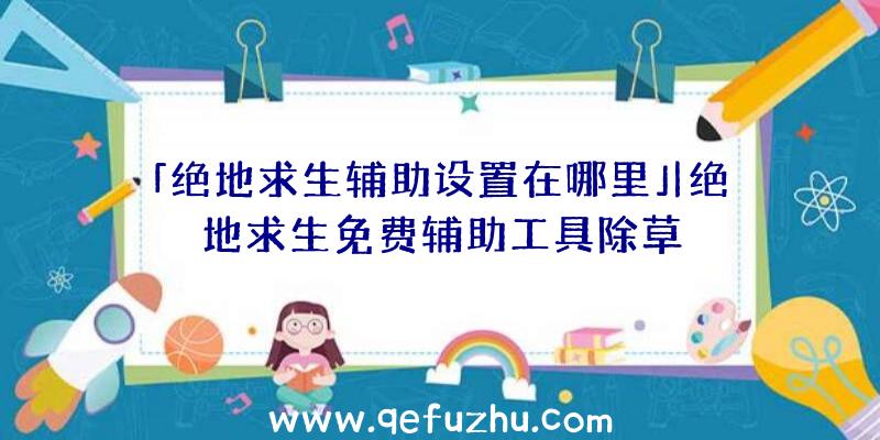 「绝地求生辅助设置在哪里」|绝地求生免费辅助工具除草